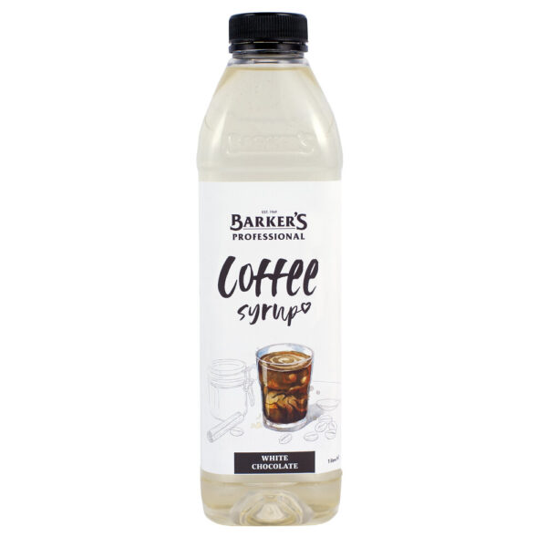 Barker's White Chocolate Coffee Syrup 1L